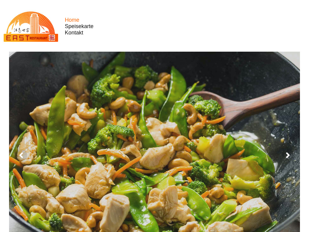 Website von Restaurant EAST in Schleswig