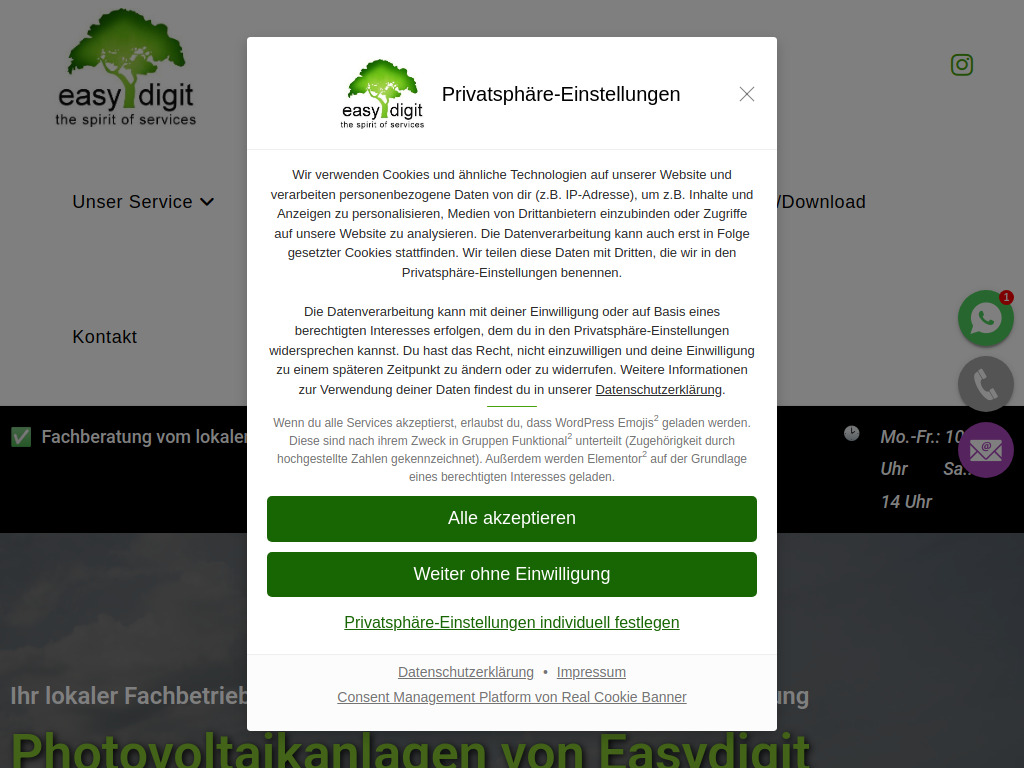Website von Easydigit-Solarenergy in Solingen