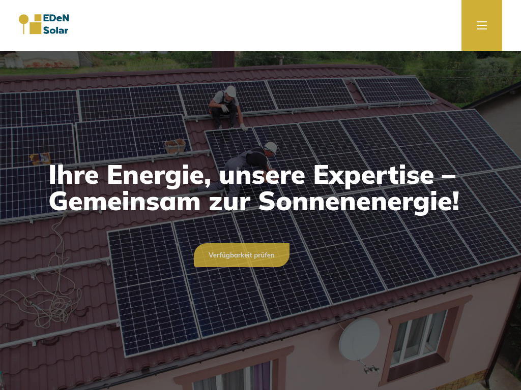 Website von EDeN Hoch & Tiefbau GmbH in Sulzbach (Taunus)