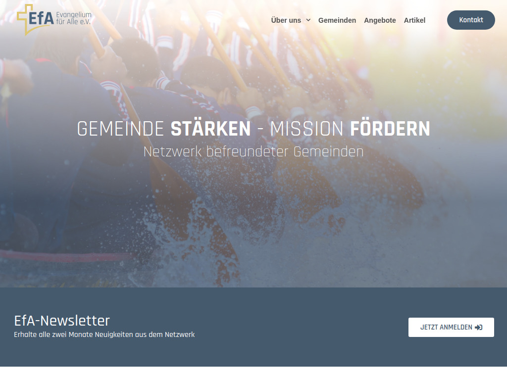 Website von Evangelium für Alle e. V. in Stuttgart