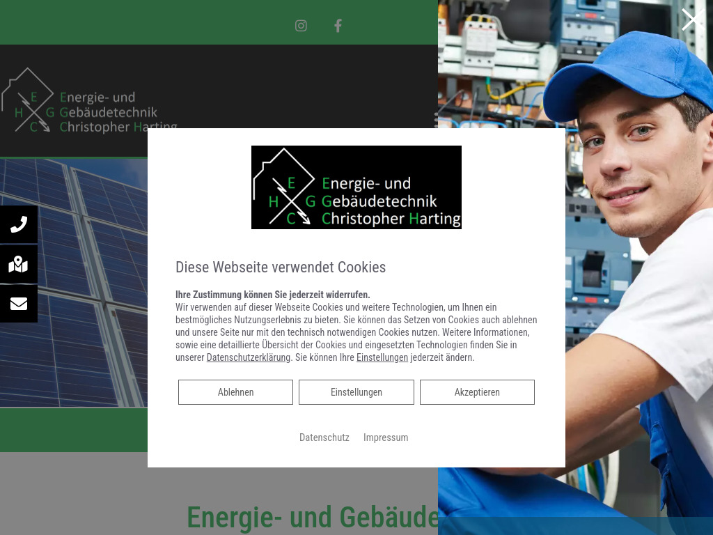 Website von Energie- und Gebäudetechnik - Photovoltaik in Golßen in Golßen