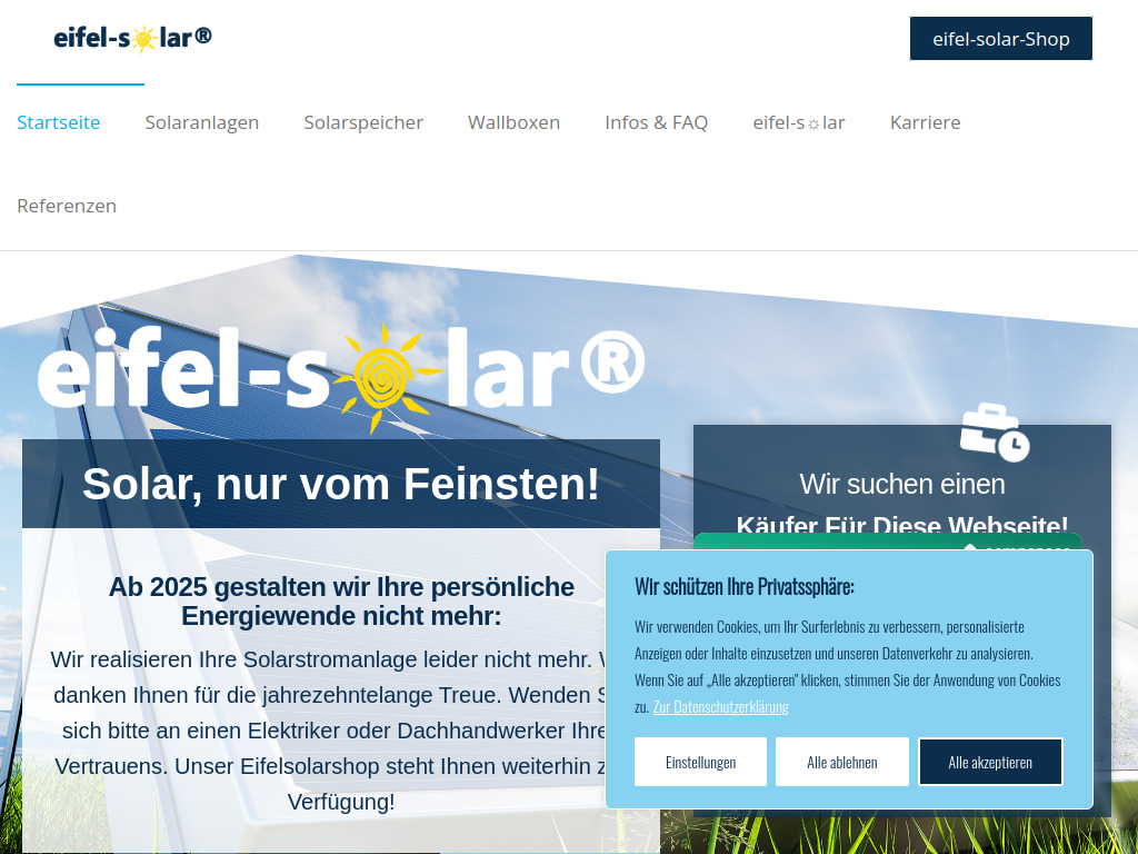 Website von MHS Solarbau Boos in Boos