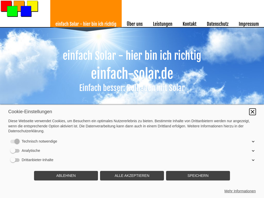 Website von L.E.-SERVICE Fachhandel Rollladen & Markisen in Leipzig