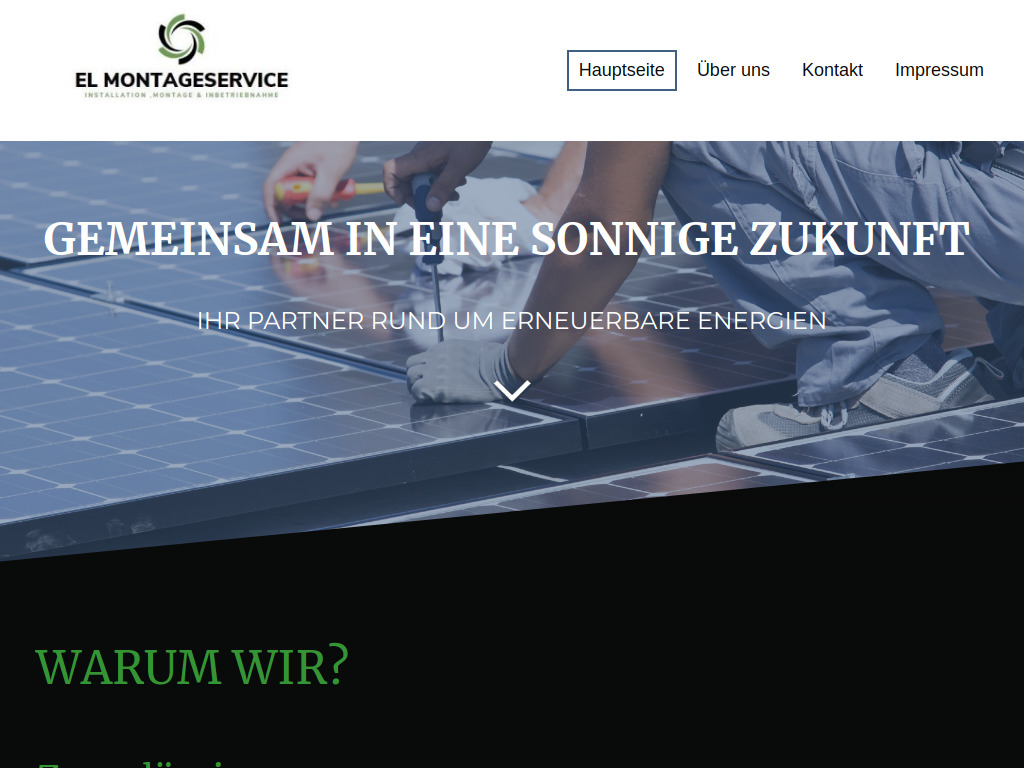 Website von EL Montageservice GmbH & Co. KG in Burgthann