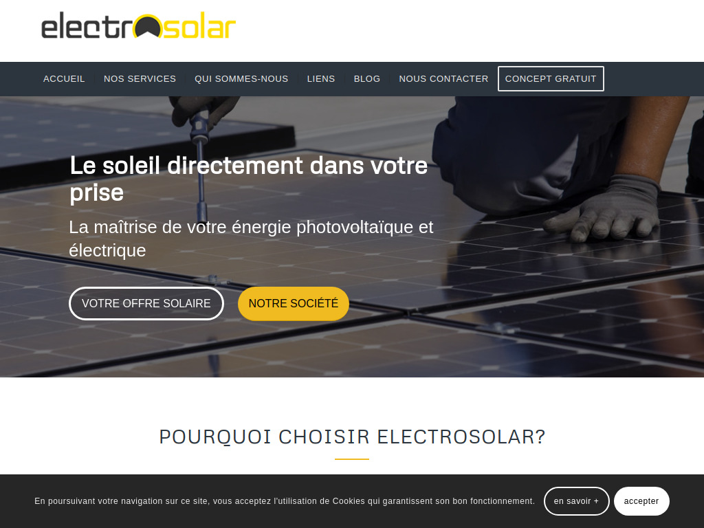 Website von ELECTROSOLAR SA