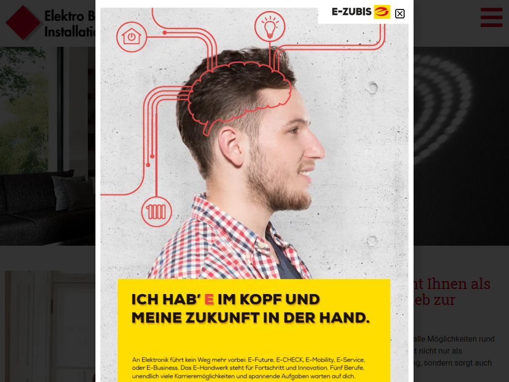 Website von Elektro Baumanns Installations GmbH in Tönisvorst