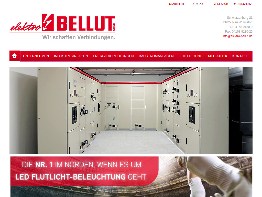 Website von elektro BELLUT GMBH in Neu Wulmstorf