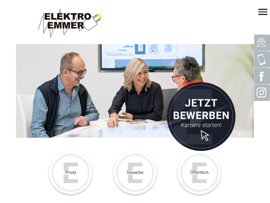 Website von Elektro Emmer GmbH in Vilshofen a. d. Donau