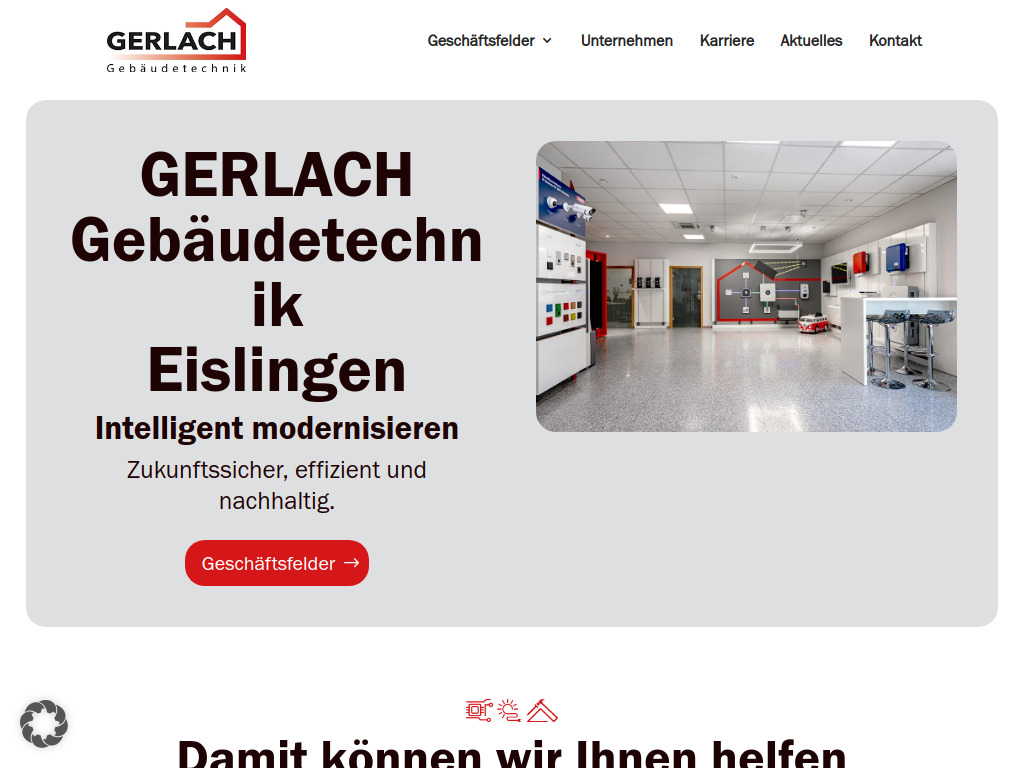 Website von GERLACH Gebäudetechnik GmbH in Eislingen