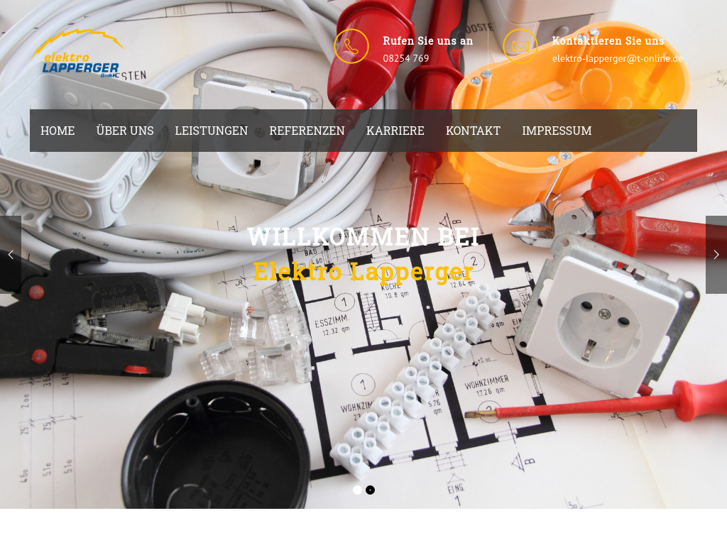Website von Elektro Lapperger GmbH in Altomünster