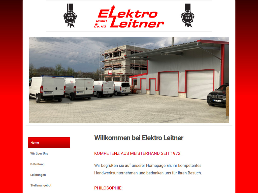 Website von Elektro Leitner GmbH & Co. KG in Altdorf