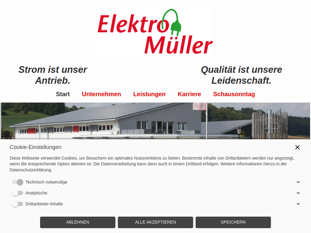 Website von Elektro-Müller Herbert Müller in Hayingen