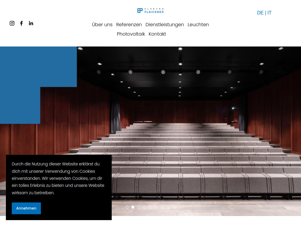 Website von Elektro Plaickner GmbH in Brixen