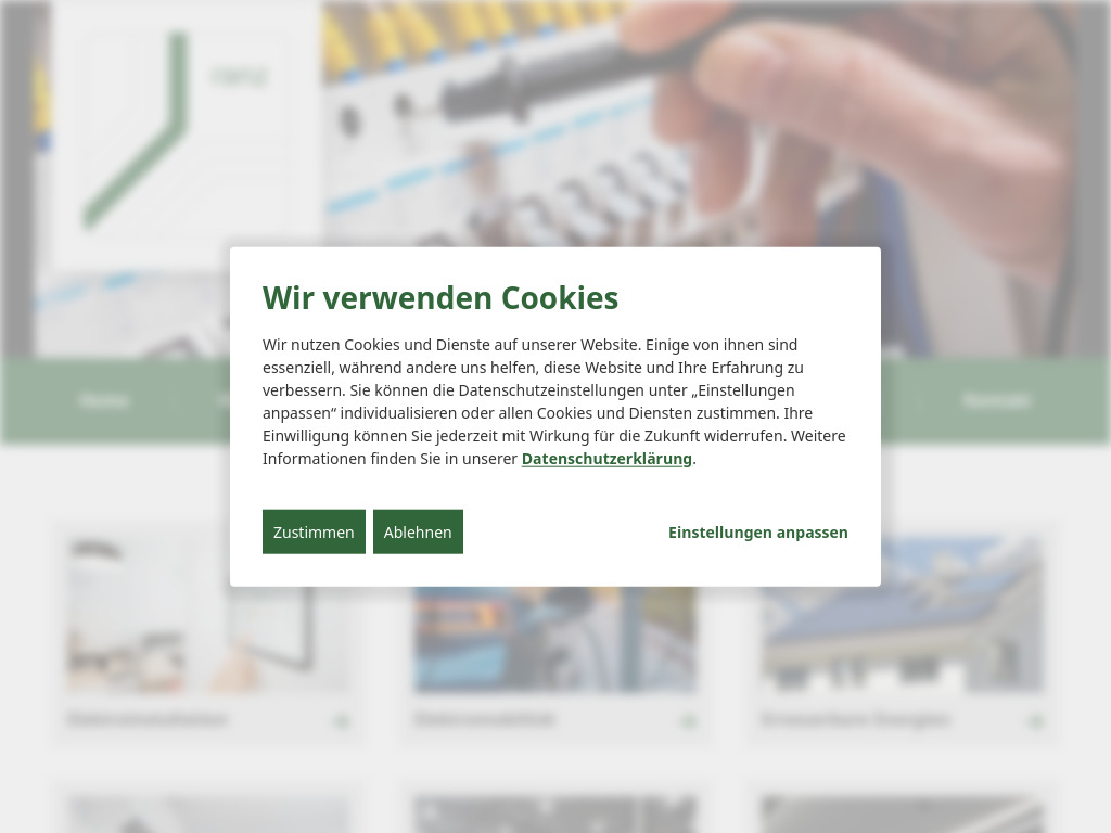 Website von Elektrobau Ranz GmbH & Co.KG