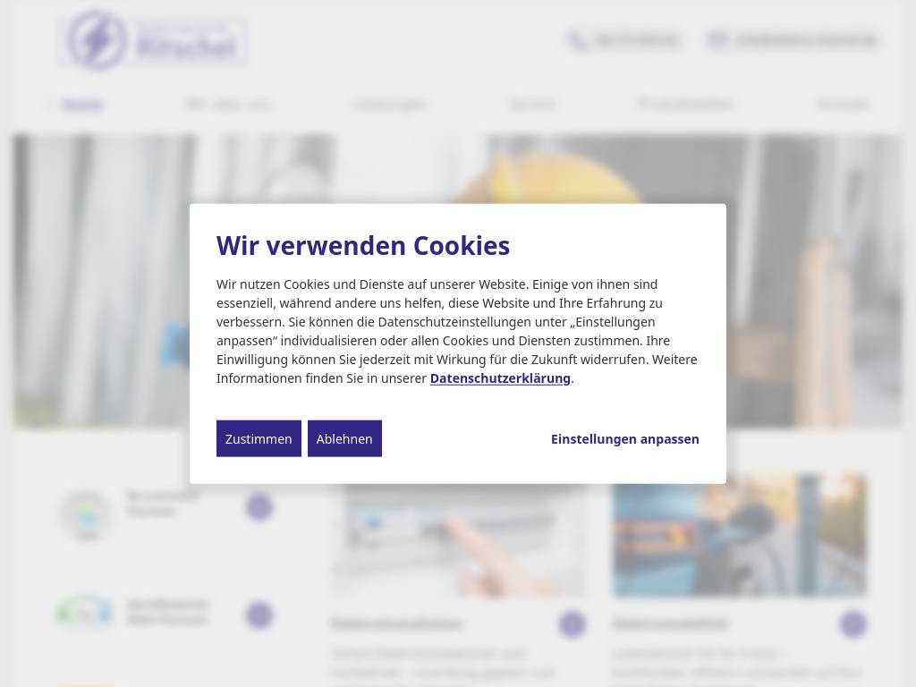 Website von Elektrotechnik Ritschel
