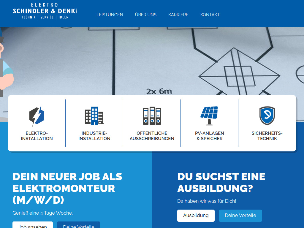 Website von Elektro Schindler & Denk GmbH in Ampfing