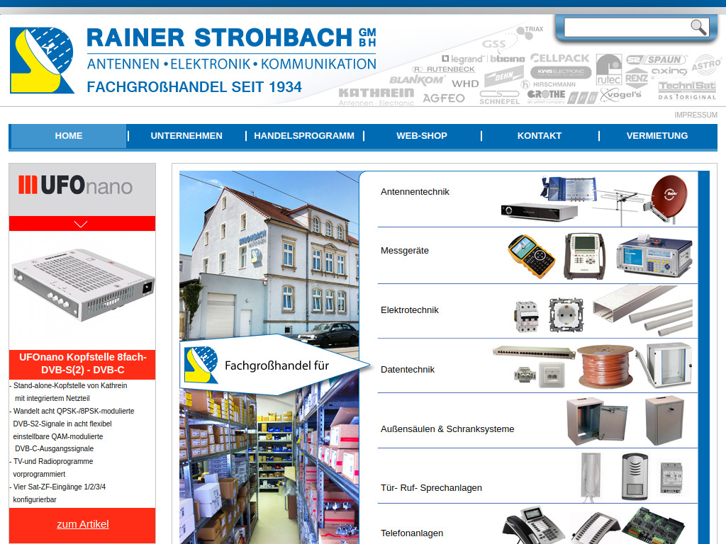 Website von Rainer Strohbach GmbH in Dresden