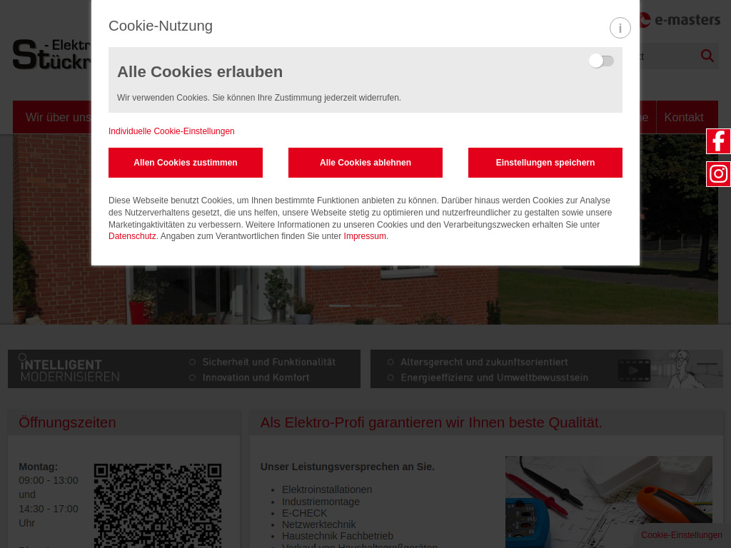 Website von Elektro Stückrath GmbH & Co. KG in Sontra