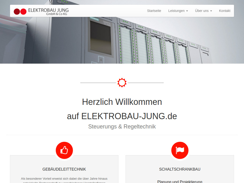 Website von Elektrobau Jung GmbH & Co. KG in Brotterode-Trusetal