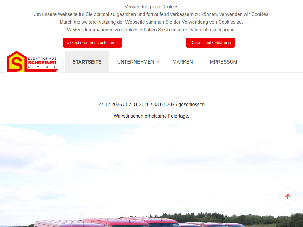 Website von Elektrohaus Schreiner GmbH in Ottweiler