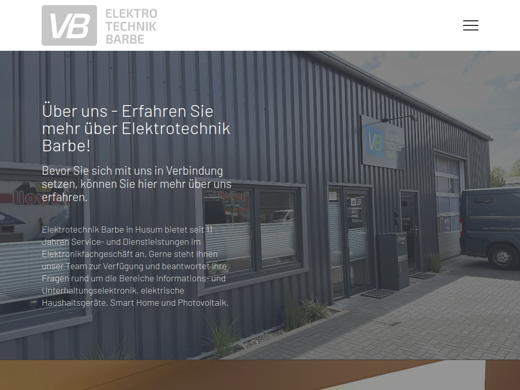 Website von Elektrotechnik Barbe in Husum
