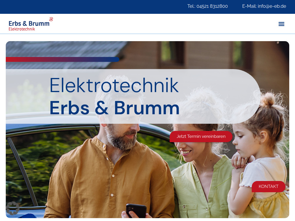 Website von Elektrotechnik Erbs und Brumm GmbH in Eutin