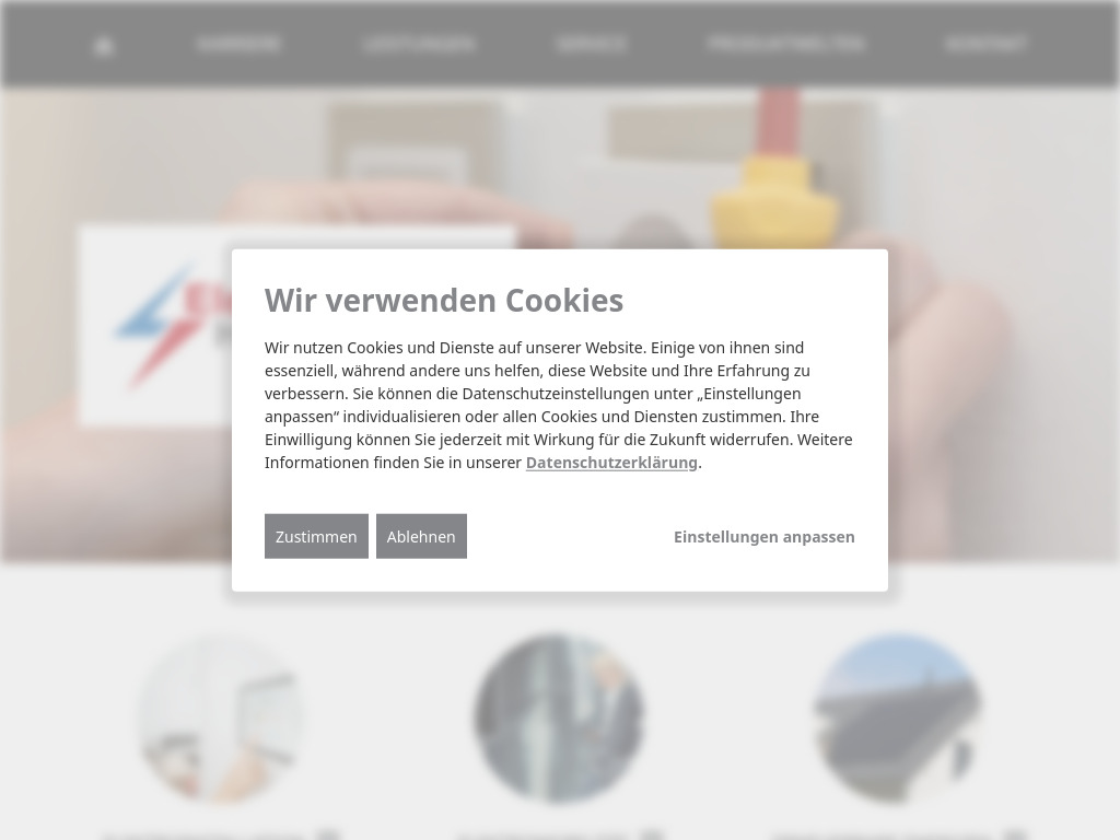 Website von Elektrotechnik Hackethal - Ihr Partner in Reinholterode