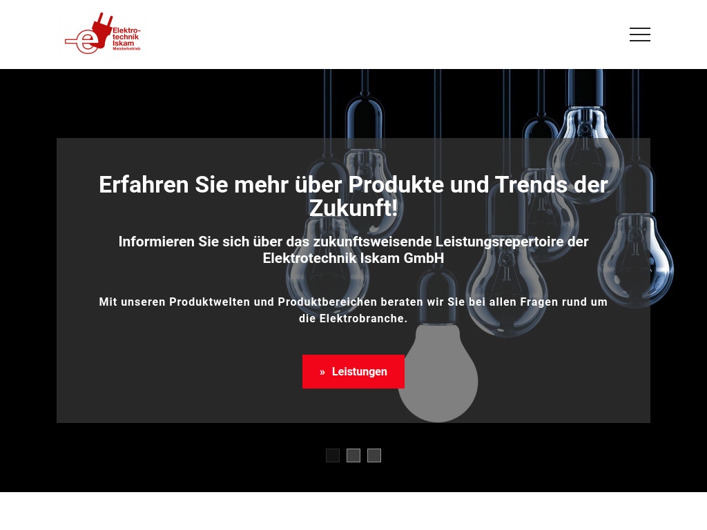 Website von Elektrotechnik Iskam GmbH in Husum