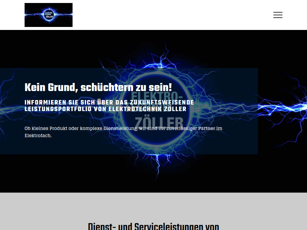 Website von Elektrotechnik Zöller in Großniedersheim
