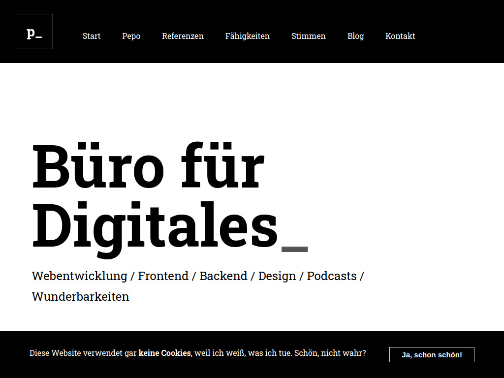 Website von pepo.digital_ - Büro für Digitales in Köln