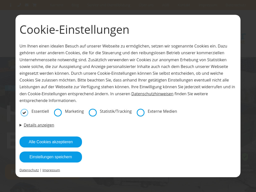 Website von Holzfachmarkt Embacher in Staig-Steinberg