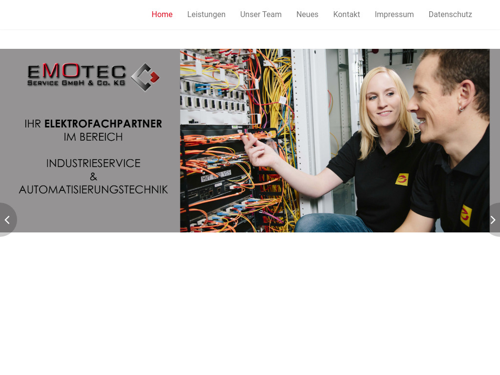 Website von EMOTEC Service GmbH & Co. KG in Volkach