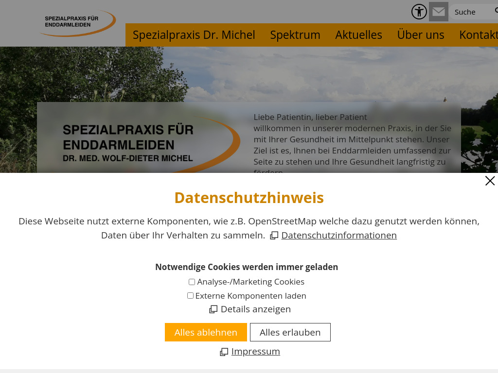 Website von Praxis Dr. med. Wolf-Dieter Michel in Dresden