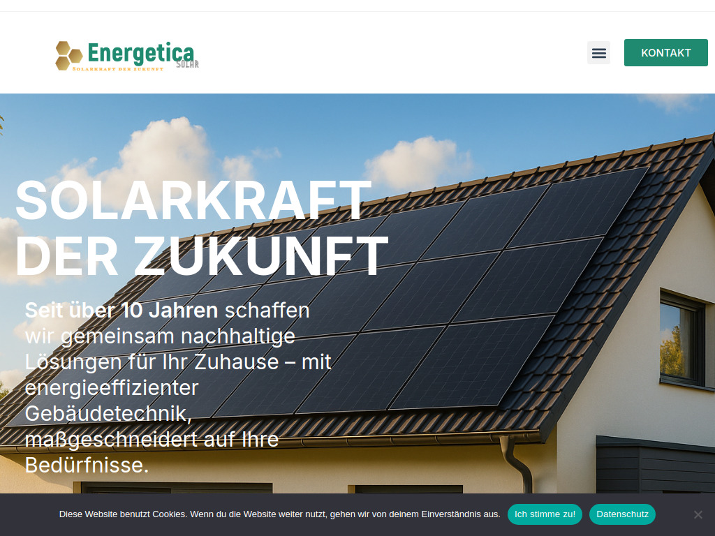 Website von Energetica GmbH in Geretsried