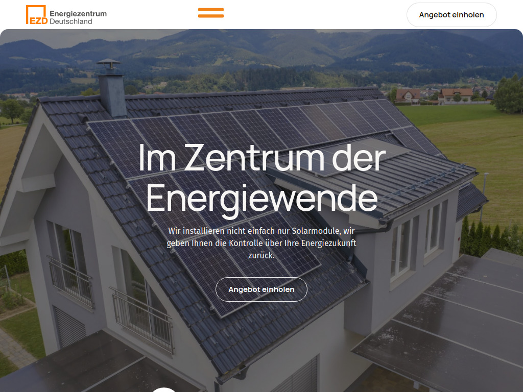 Website von Energiezentrum Deutschland in Montabaur