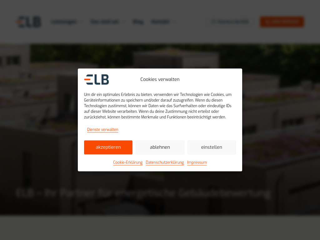 Website von Energieberater im Land Brandenburg GmbH in Potsdam