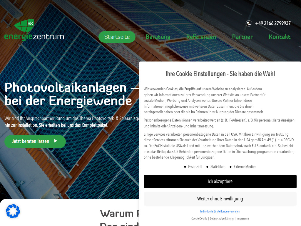 Website von Energiezentrum Knop GmbH in Mönchengladbach