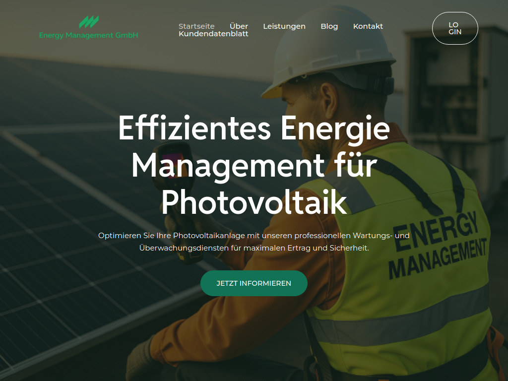 Website von Energy Management GmbH in Nürnberg