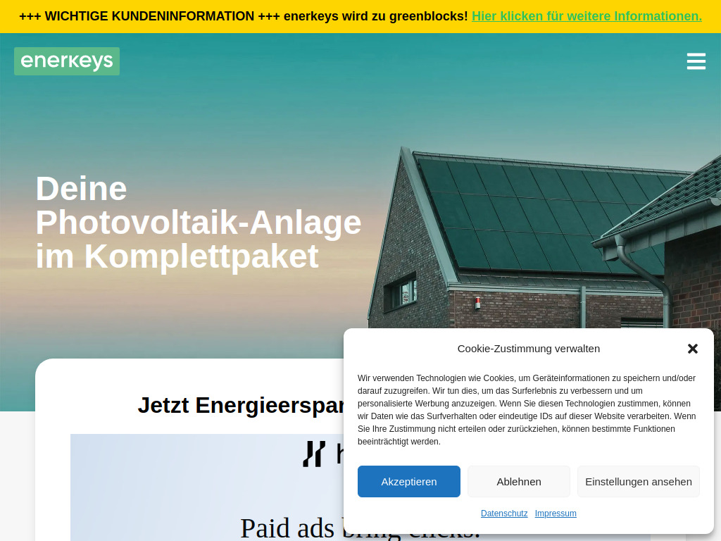 Website von greenblocks GmbH in Bad Homburg