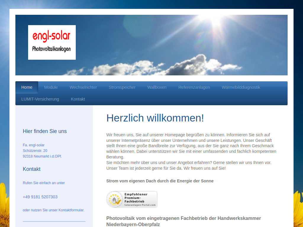 Website von Bernhard Engl in Neumarkt i.d.OPf.