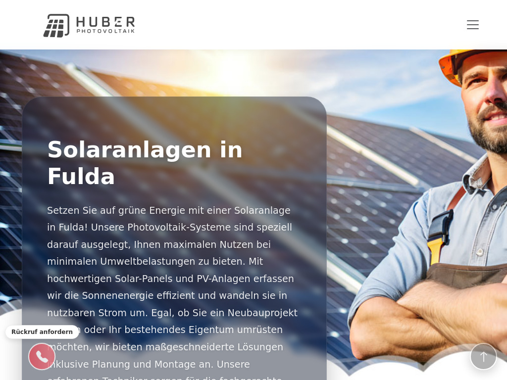 Website von Huber Group GmbH in Fulda