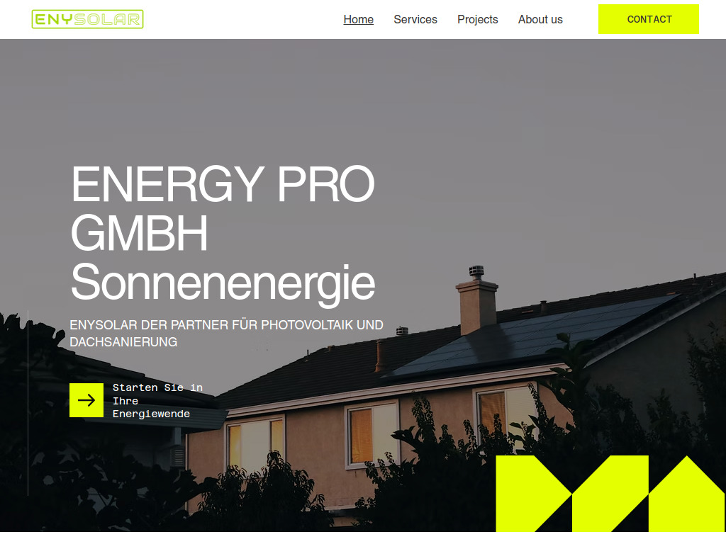 Website von Energy Pro GmbH