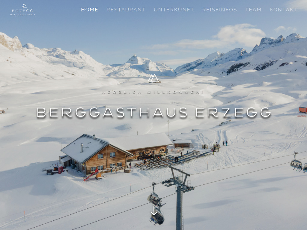 Website von Berggasthaus Erzegg