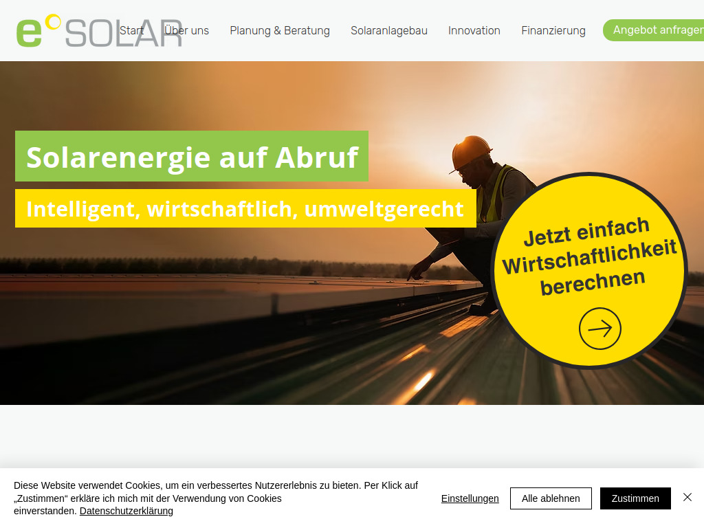 Website von ESOLAR in Luzern