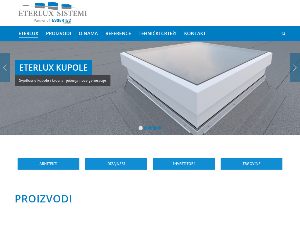 Website von Eterlux in Varaždin