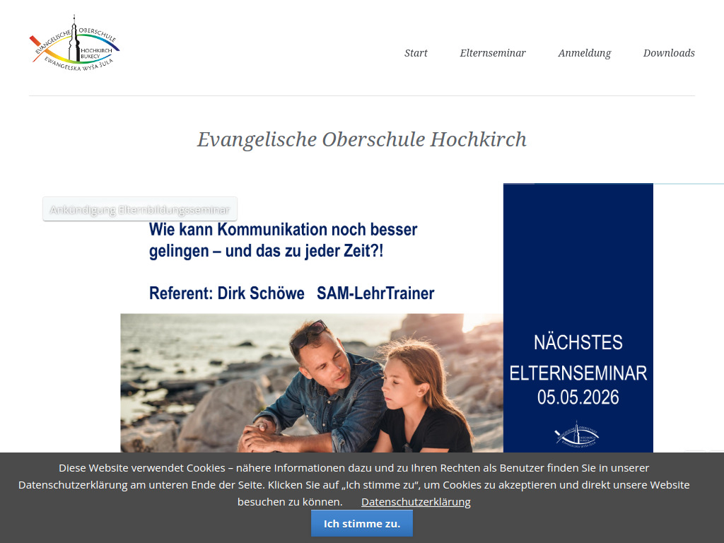 Website von Evangelischer Schulverein Hochkirch e.V. in Hochkirch