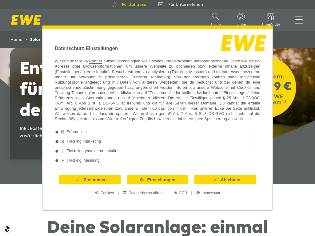 Website von EWE AG