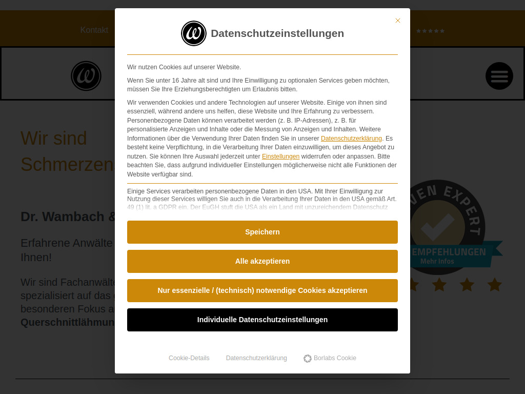 Website von Dr. Wambach & Walter – Rechtsanwälte in Partnerschaft mbB in Bremen