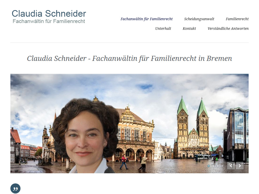 Website von Kanzlei Schneider in Bremen