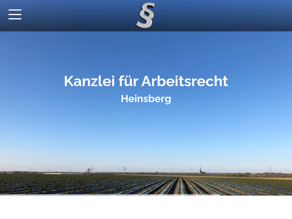 Website von Kanzlei für Arbeitsrecht Heinsberg in Heinsberg